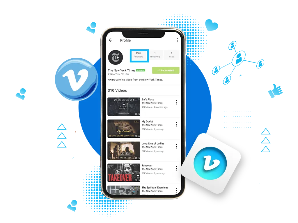 Image showing Vimeo Followers highlights